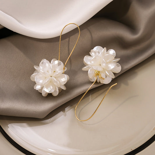 Pearl Blossom Drop Earrings
