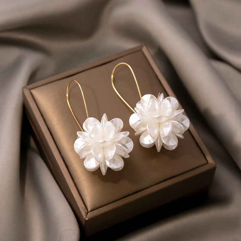 Pearl Blossom Drop Earrings