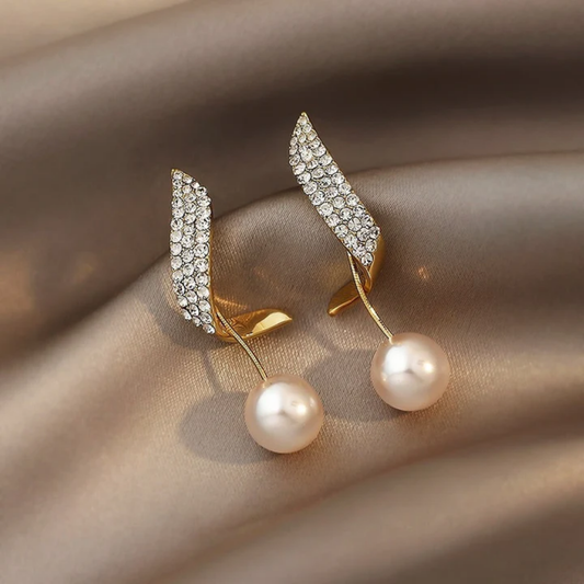 Celestial Arc Pearl Earrings