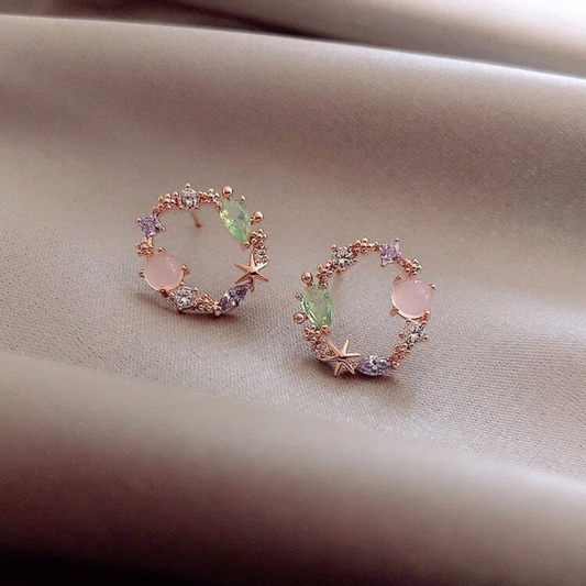 Celestial Garden Hoop Earrings