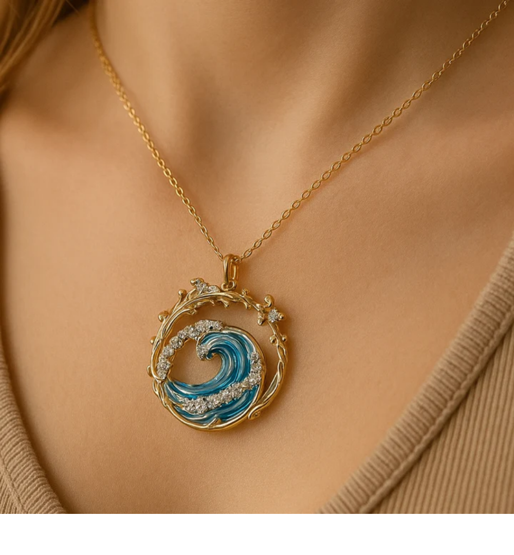 Ocean's Embrace Pendant Necklace