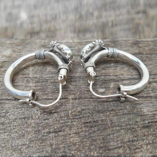 Turquoise Horizon Hoop Earrings