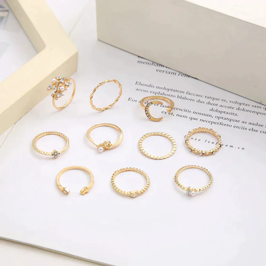 Celestial Garden Stacking Ring Set