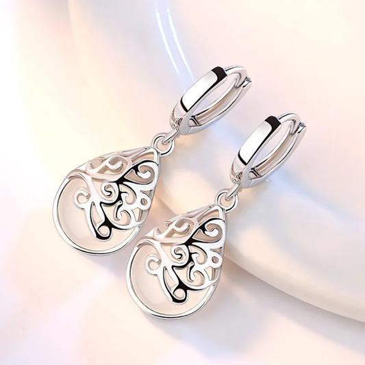 Roselight Filigree Drop Earrings