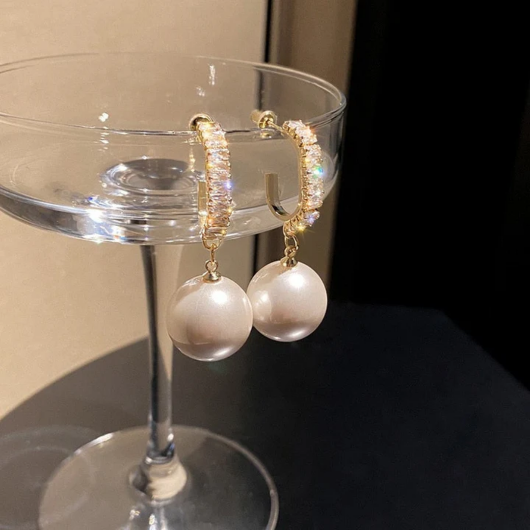 Twilight Glow Pearl Earrings
