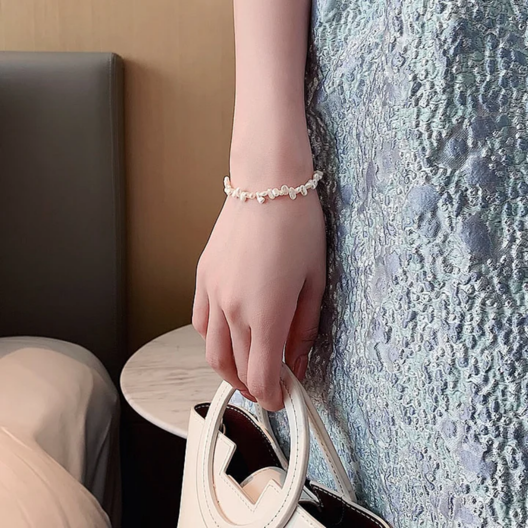 Whispering Tides Pearl Bracelet