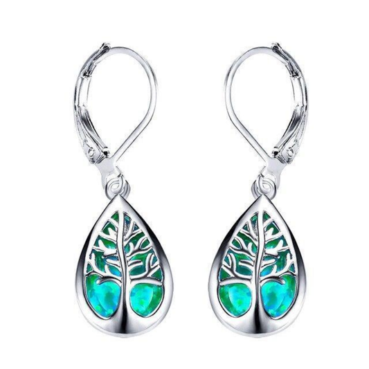 Ocean Leaf Drop Earrings