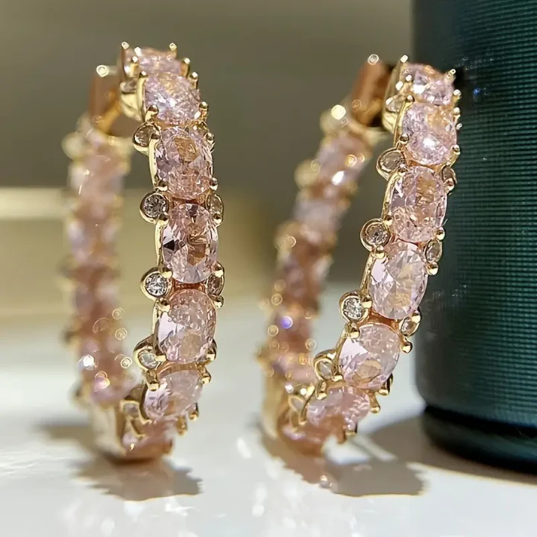 Rosé Radiance Hoop Earrings