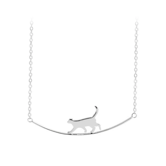 Moonlit Feline Necklace