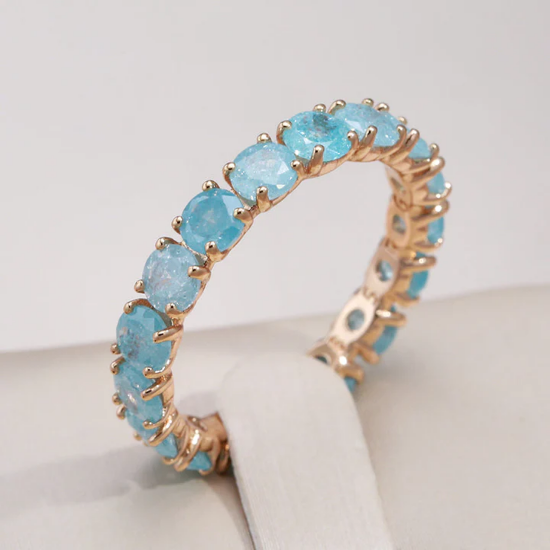 Azure Eternity Crystal Ring