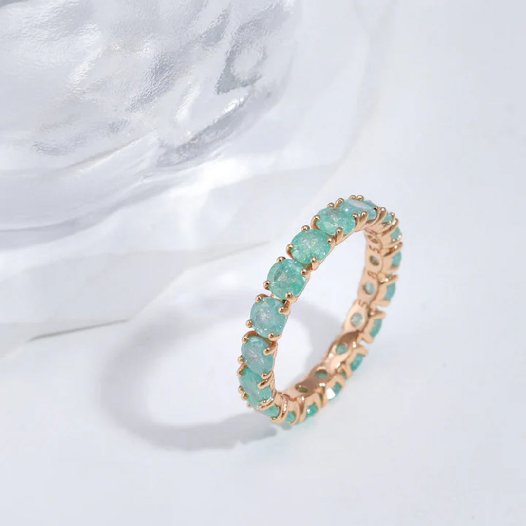 Azure Eternity Crystal Ring