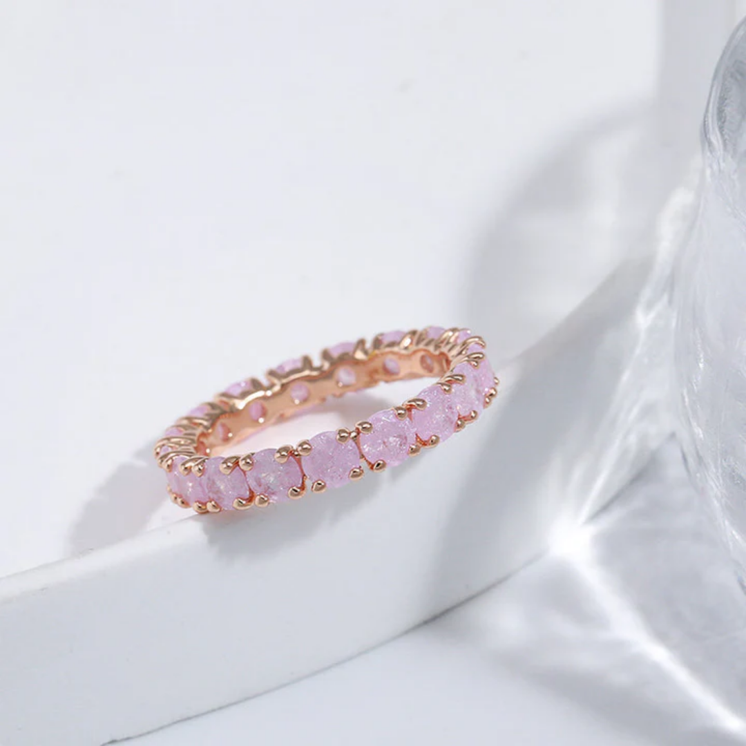 Azure Eternity Crystal Ring