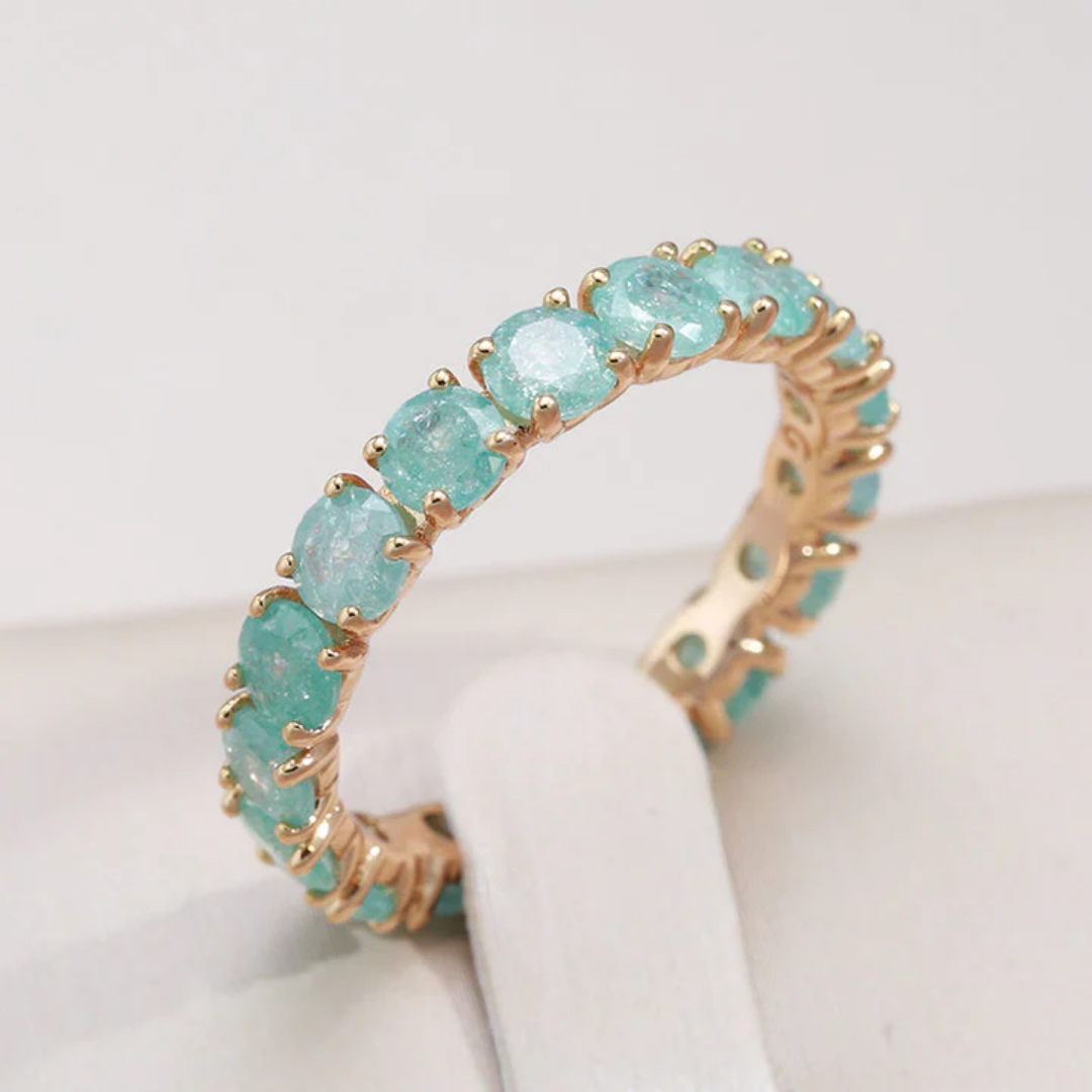 Azure Eternity Crystal Ring