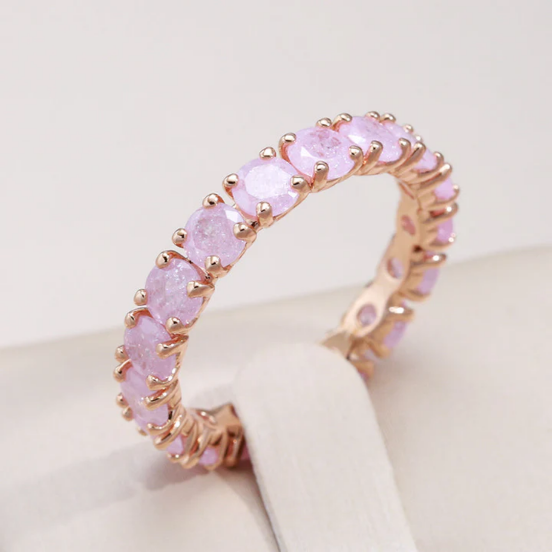 Azure Eternity Crystal Ring
