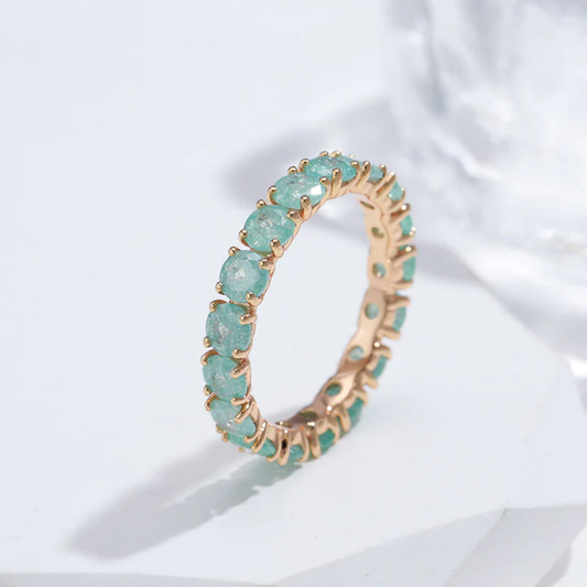 Azure Eternity Crystal Ring