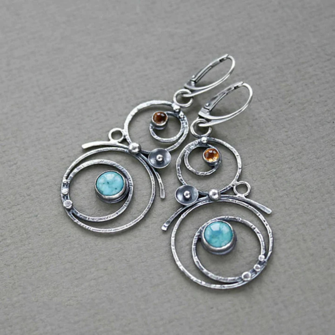 Celestial Harmony Gemstone Earrings