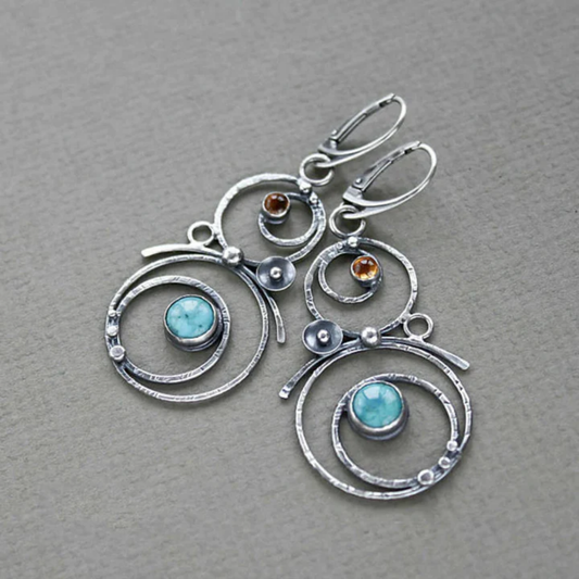 Celestial Harmony Gemstone Earrings