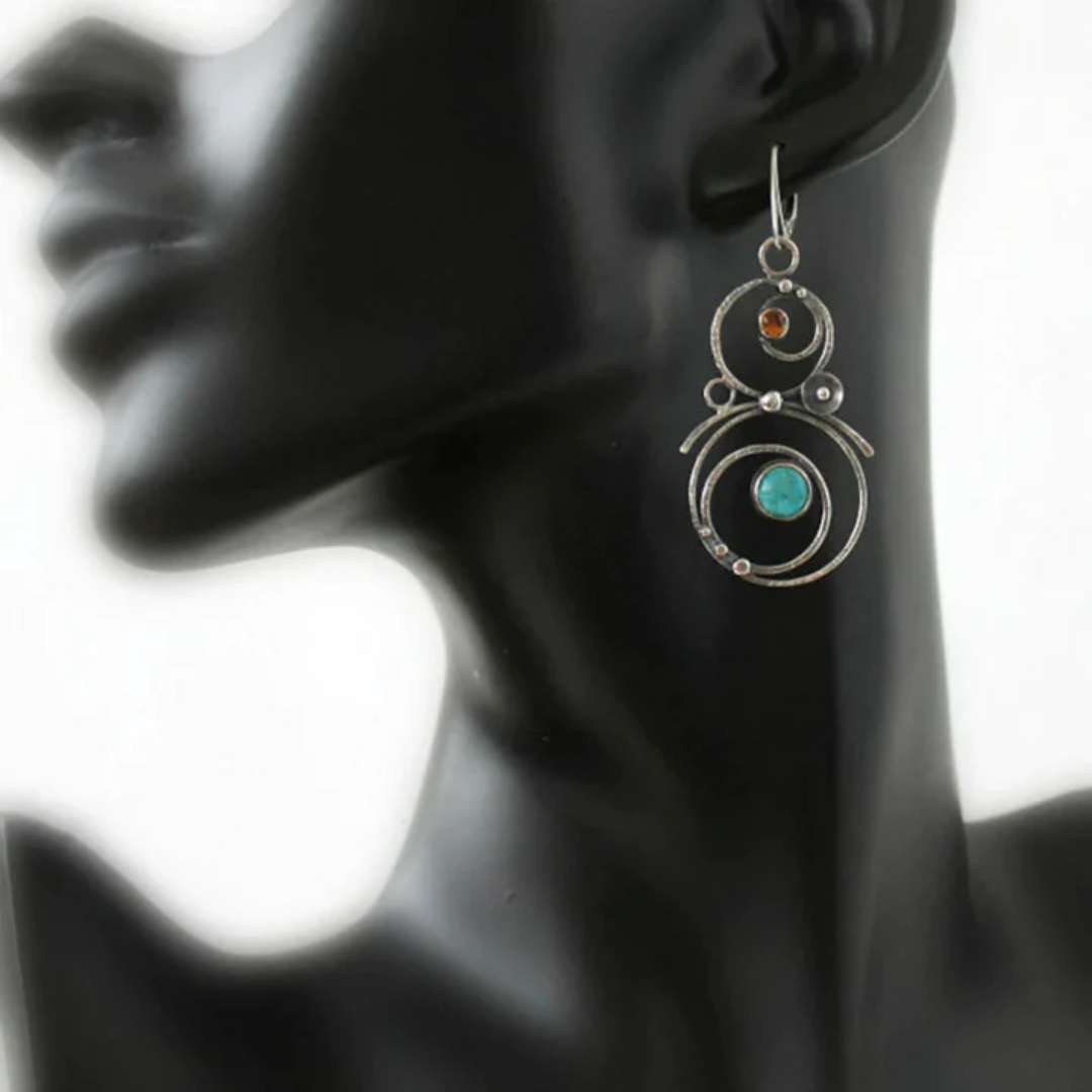 Celestial Harmony Gemstone Earrings