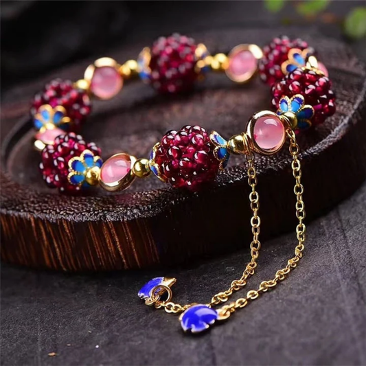Twilight Blossom Beaded Bracelet