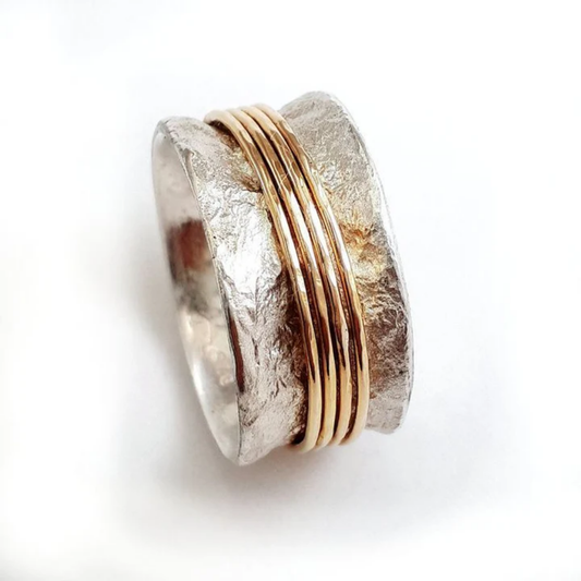 Golden Horizon Spinner Ring