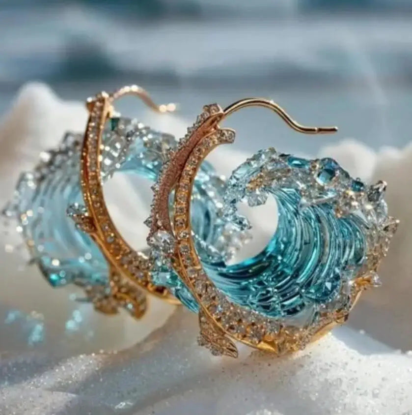 Ocean Whisper Hoops