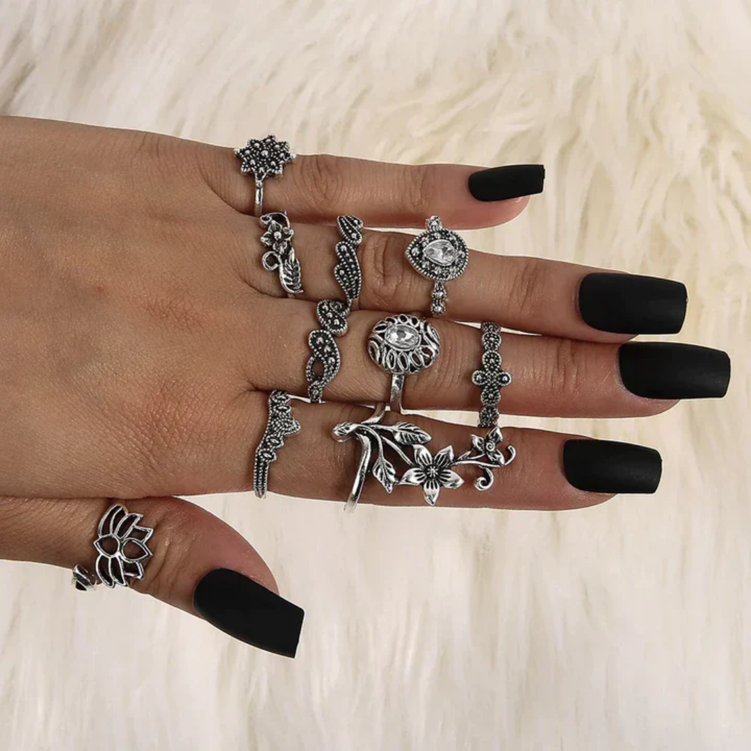 Enchanted Bloom Ring Set