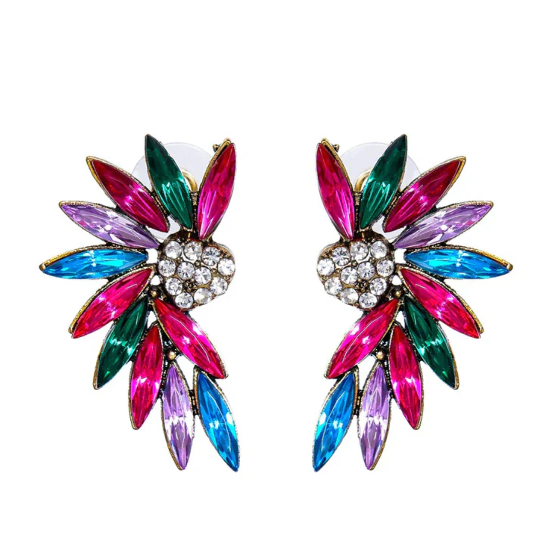 Radiant Bloom Heart Earrings