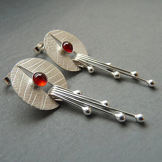 Scarlet Dawn Cascade Earrings