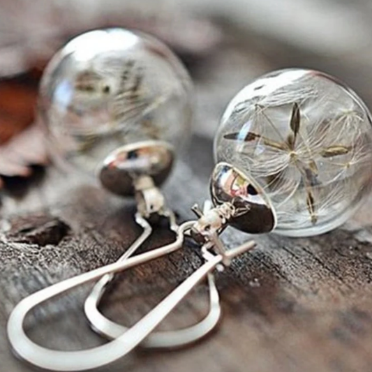 Celestial Dandelion Sphere Earrings
