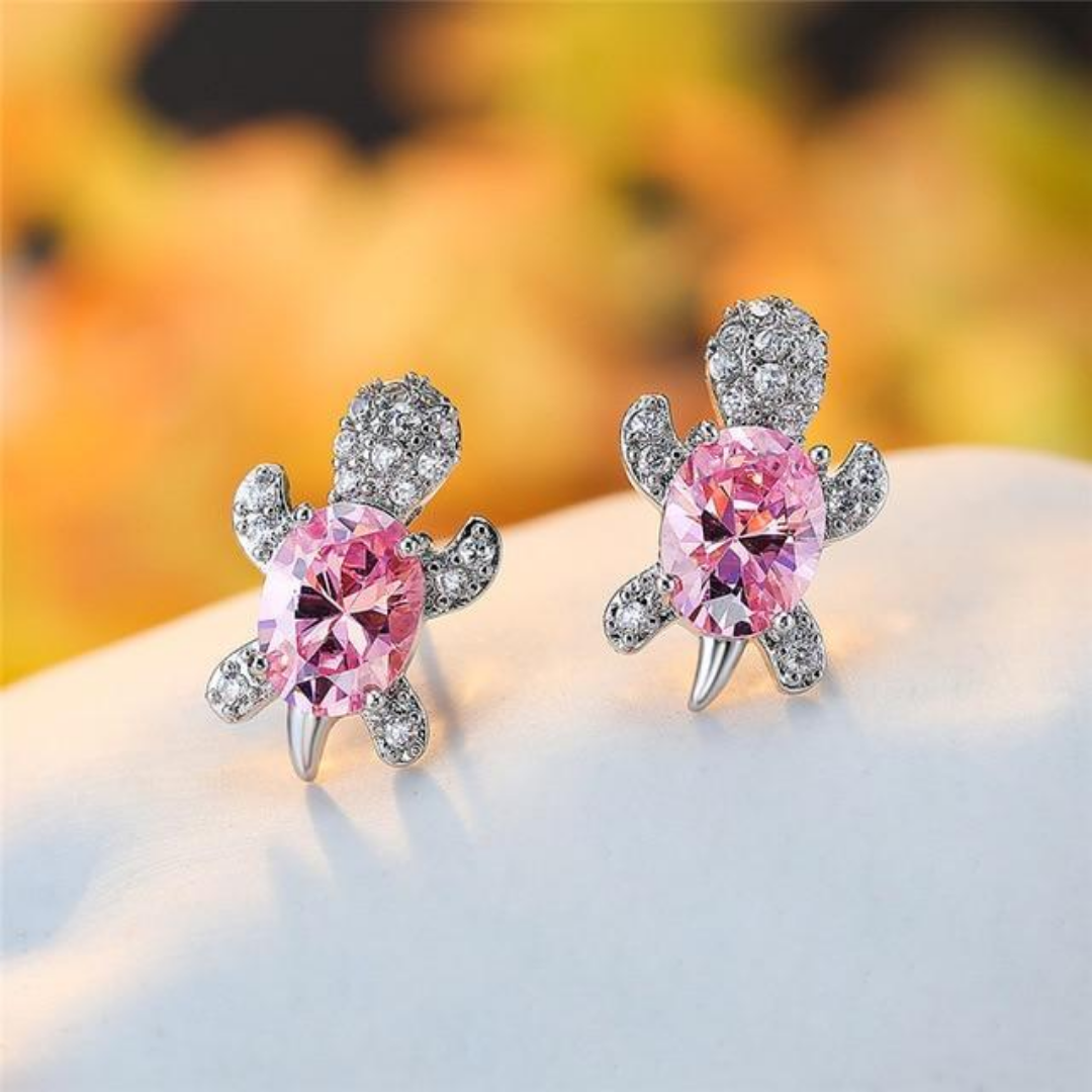 Mystic Turtle Crystal Earrings