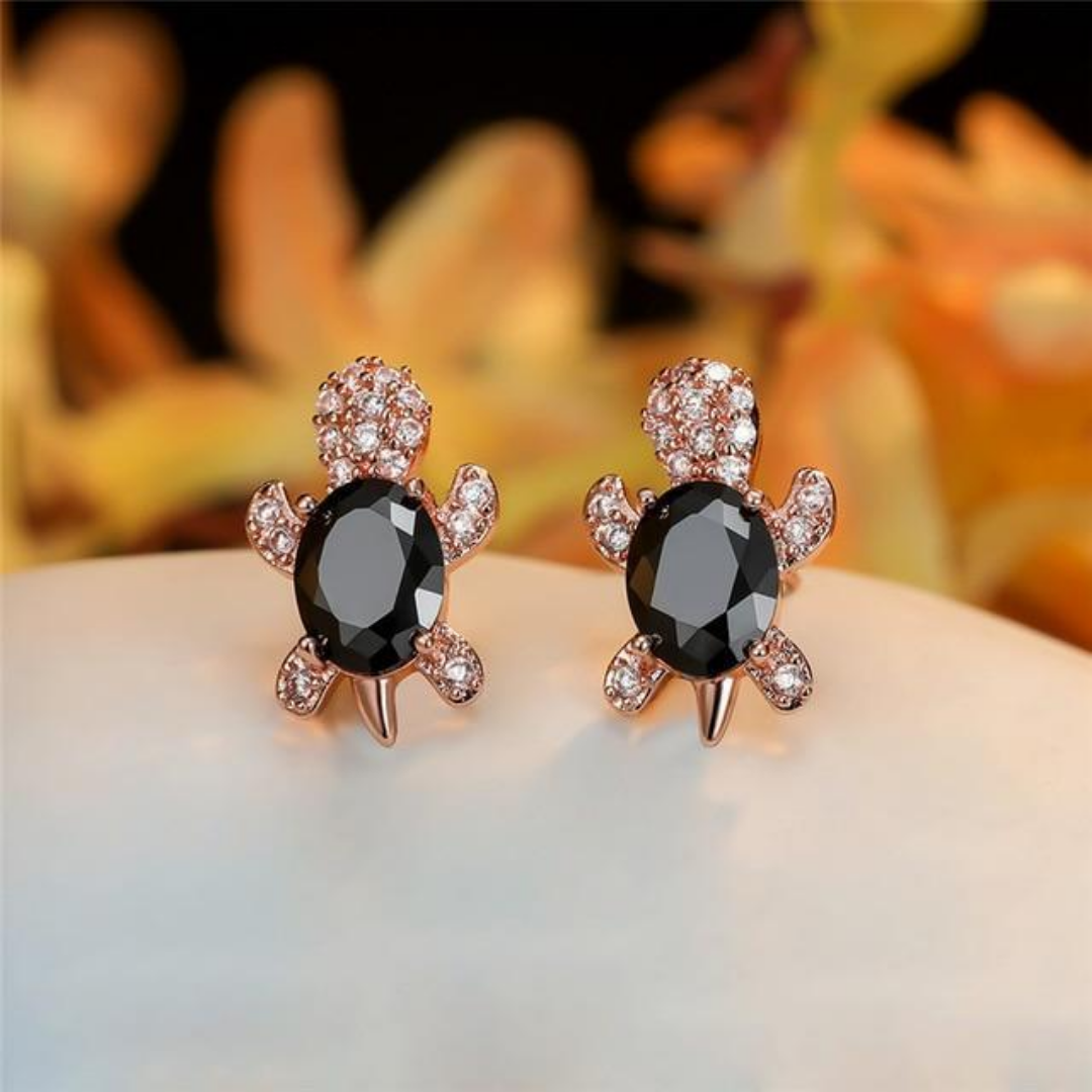 Mystic Turtle Crystal Earrings