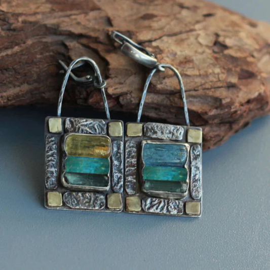 Mystic Horizon Gemstone Earrings