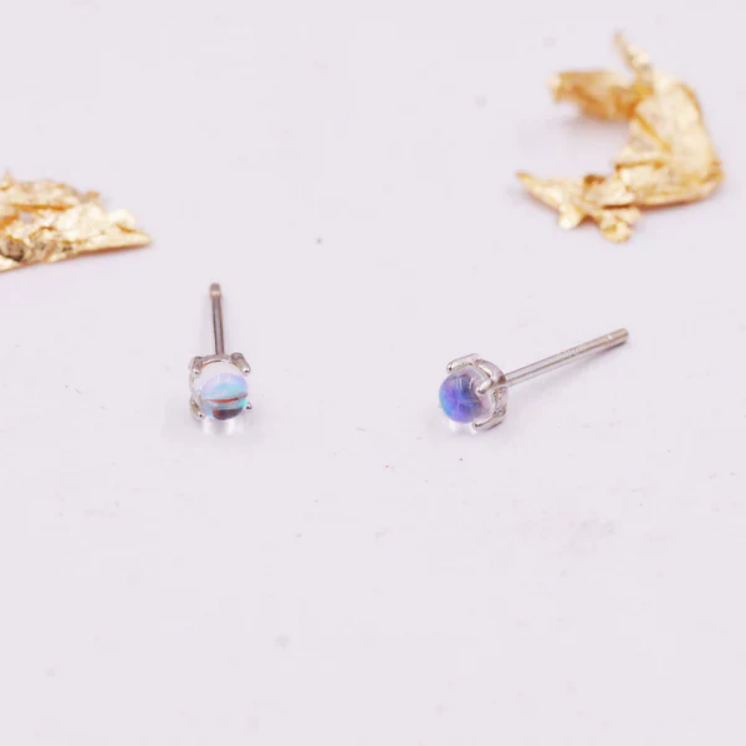Moonlit Glow Stud Earrings