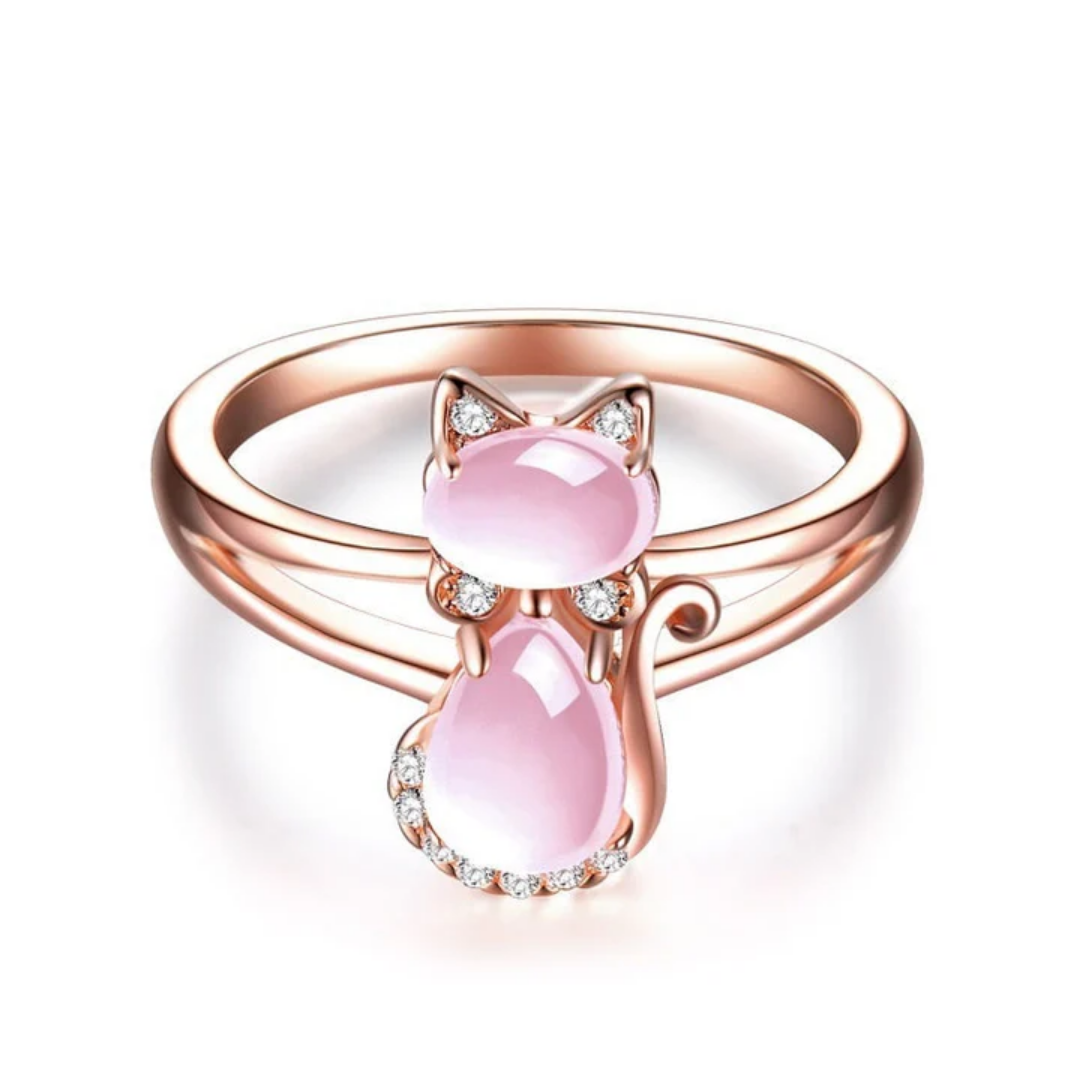Blush Whisper Cat Ring