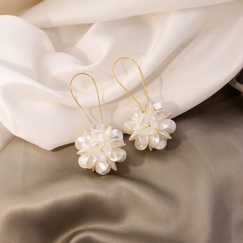 Pearl Blossom Drop Earrings
