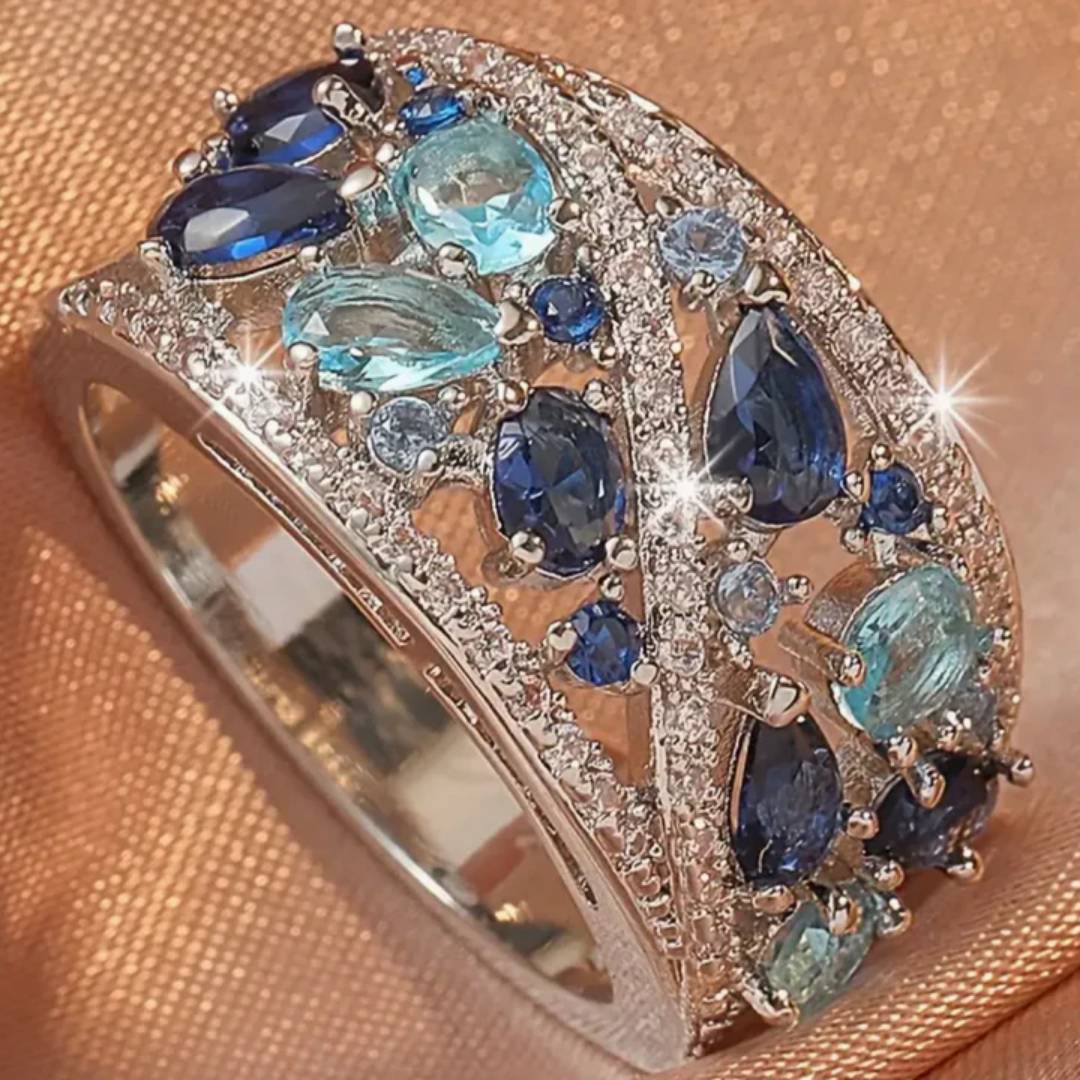 Celestial Cascade Gem Ring