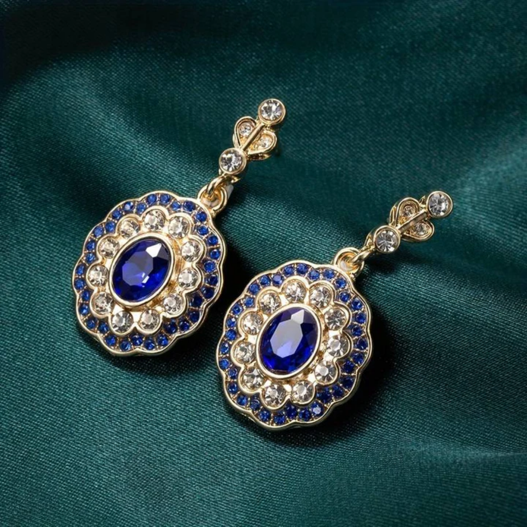 Royal Sapphire Bloom Earrings