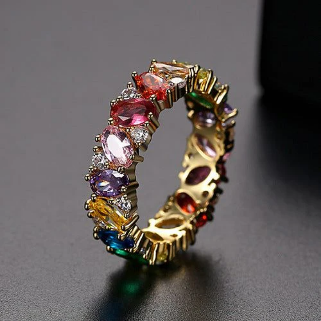Celestial Rainbow Eternity Ring