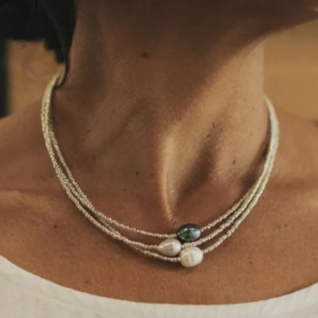 Pearl Harmony Triple Strand Necklace