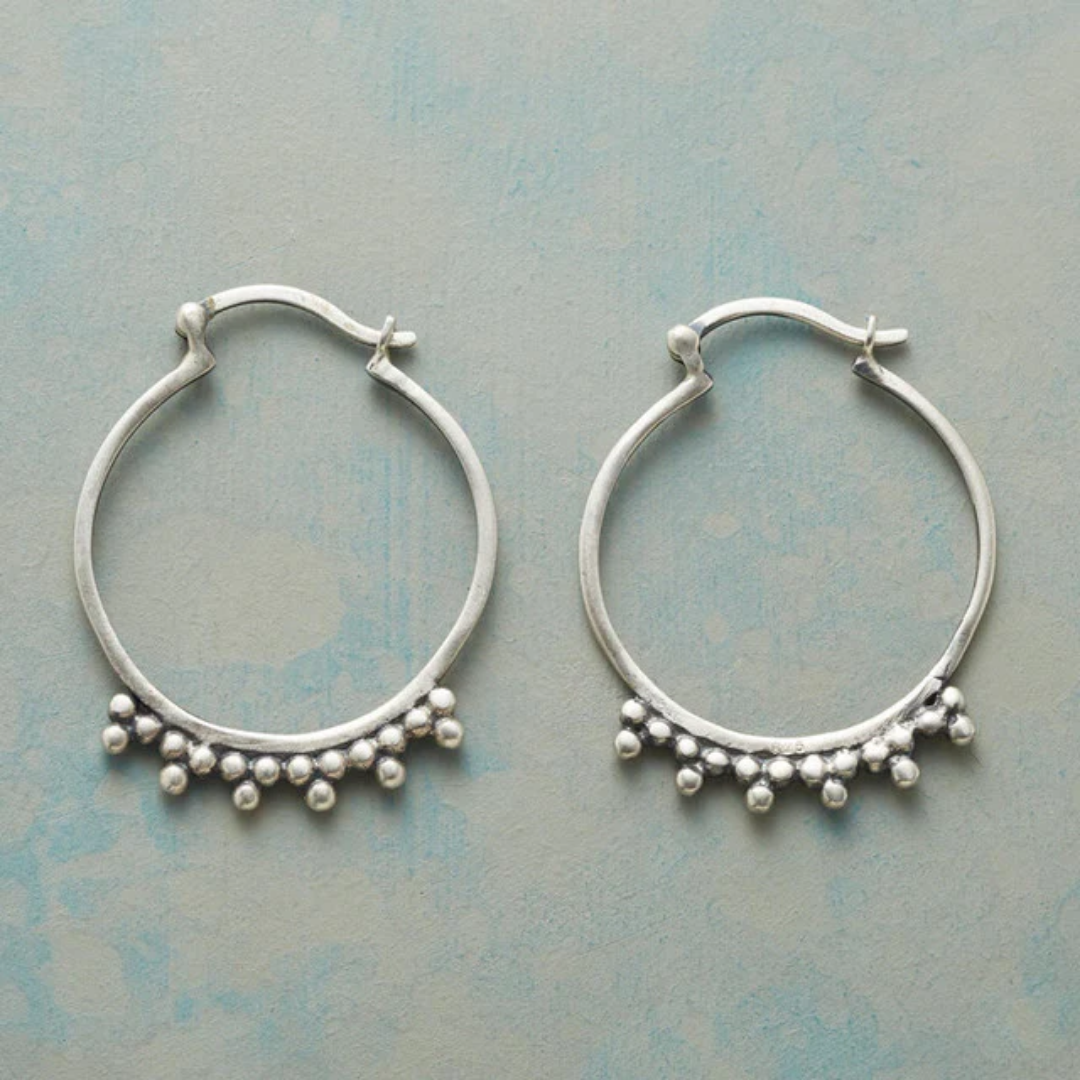 Moonlit Halo Hoop Earrings