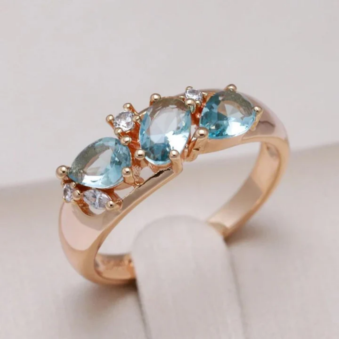 Azure Embrace Ring
