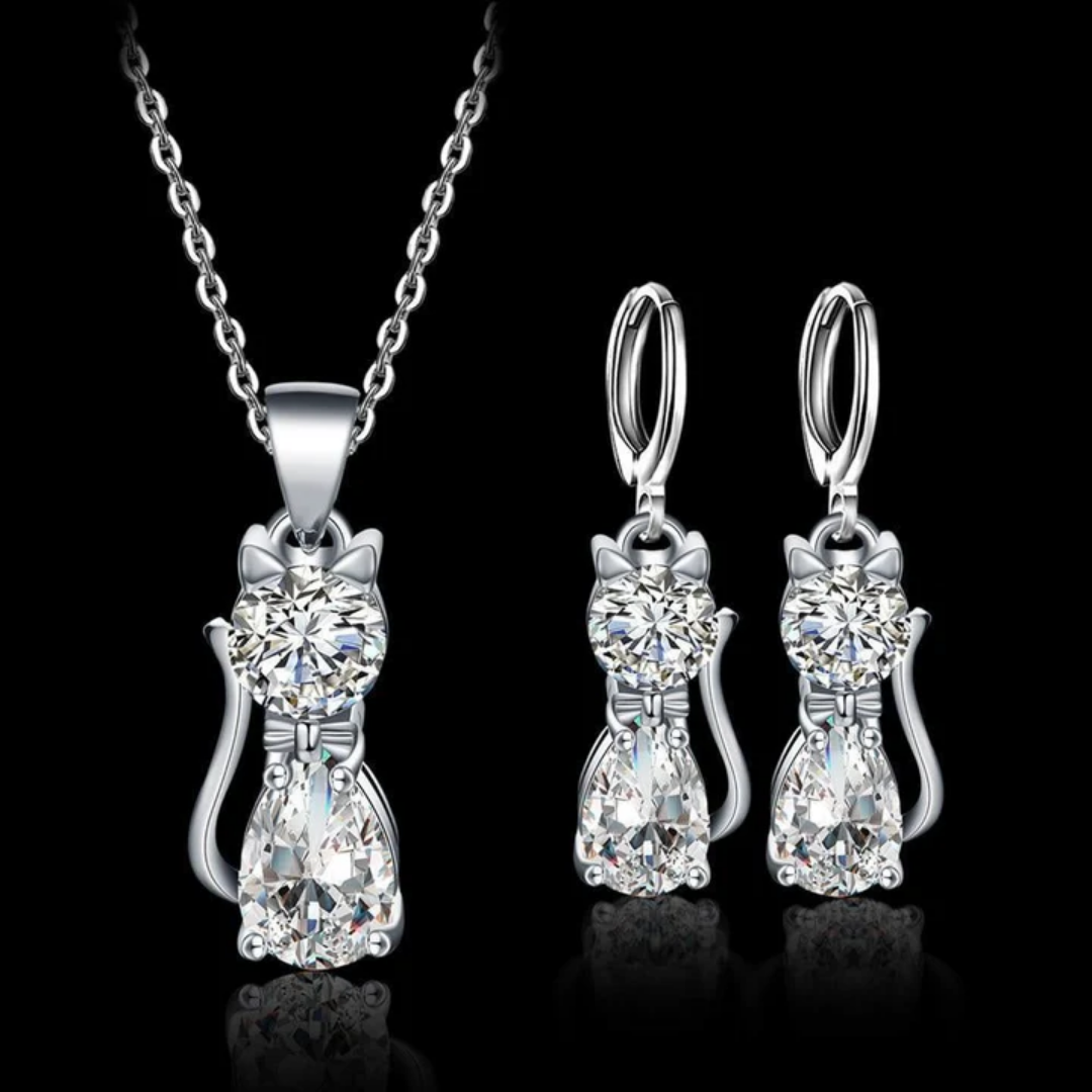 Starlit Feline Crystal Set