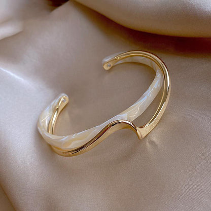 Golden Wave Harmony Bracelet