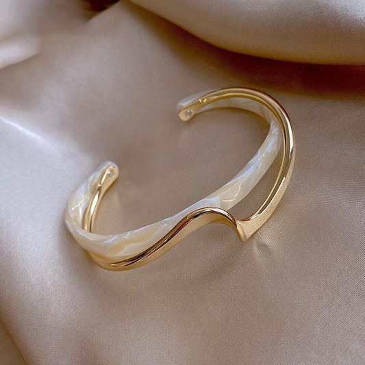 Golden Wave Harmony Bracelet