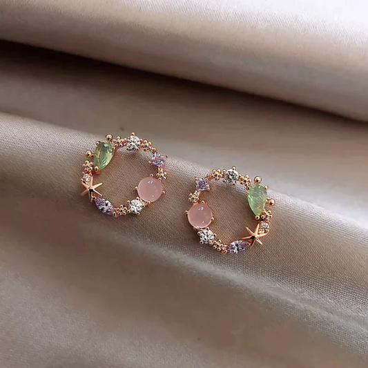 Celestial Garden Hoop Earrings
