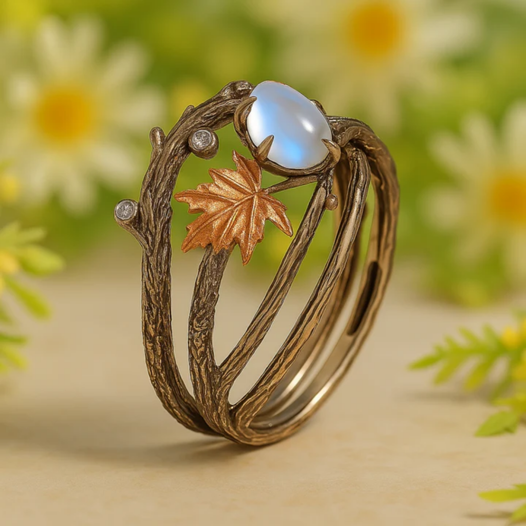 Enchanted Forest Moonstone Ring