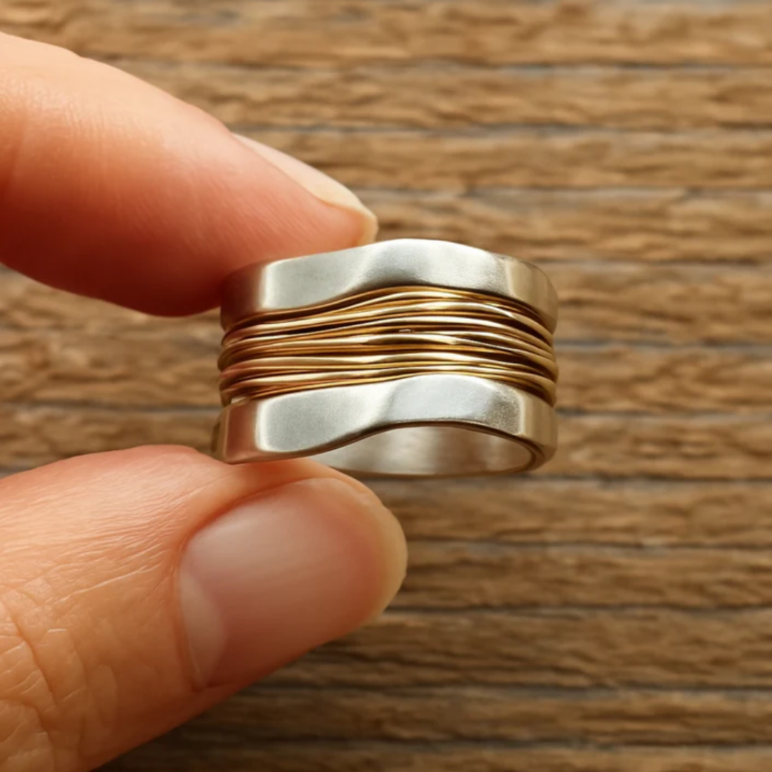 Riversong Wrapped Wave Ring