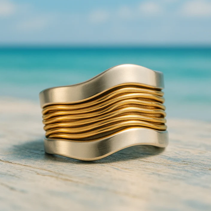 Riversong Wrapped Wave Ring