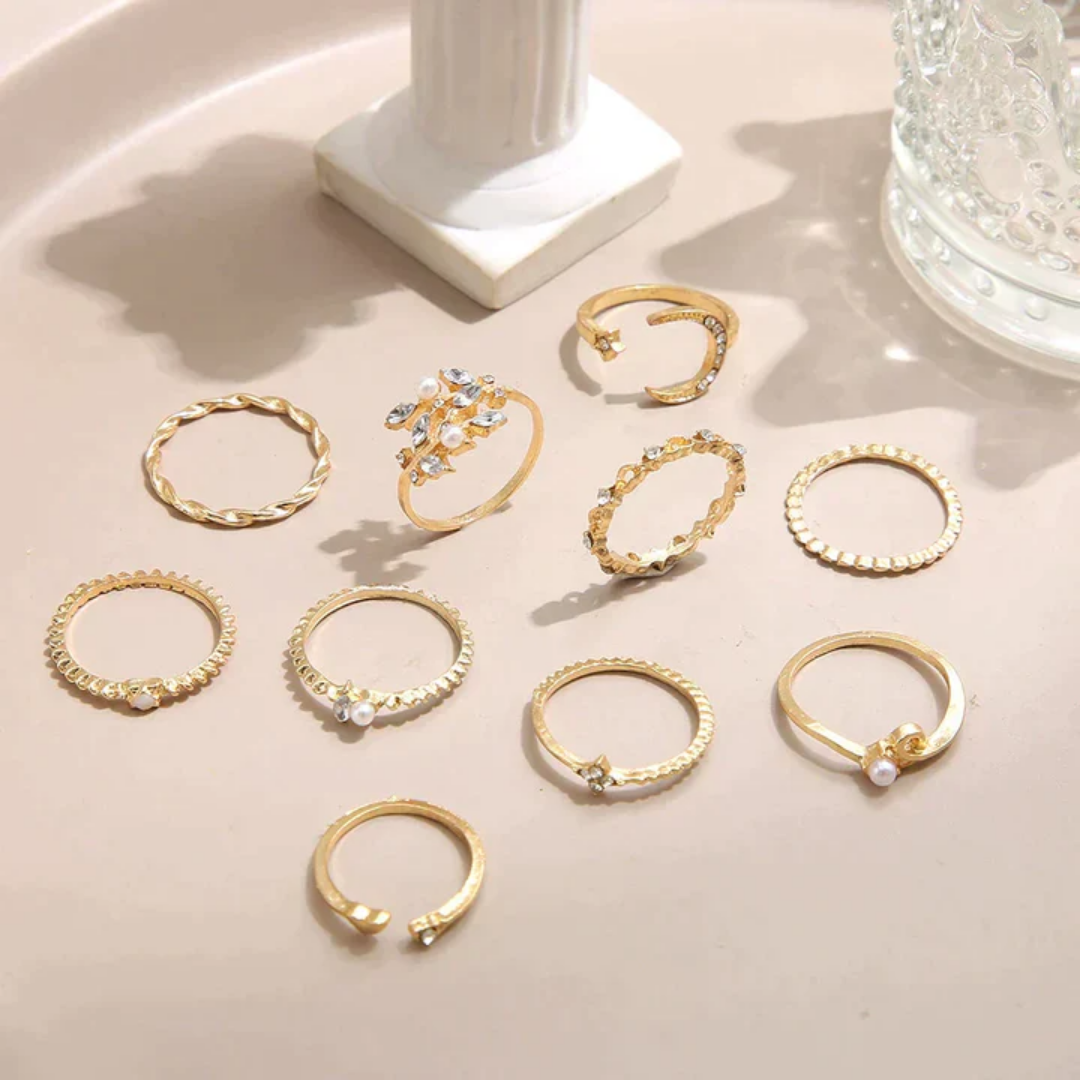Celestial Garden Stacking Ring Set