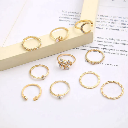 Celestial Garden Stacking Ring Set